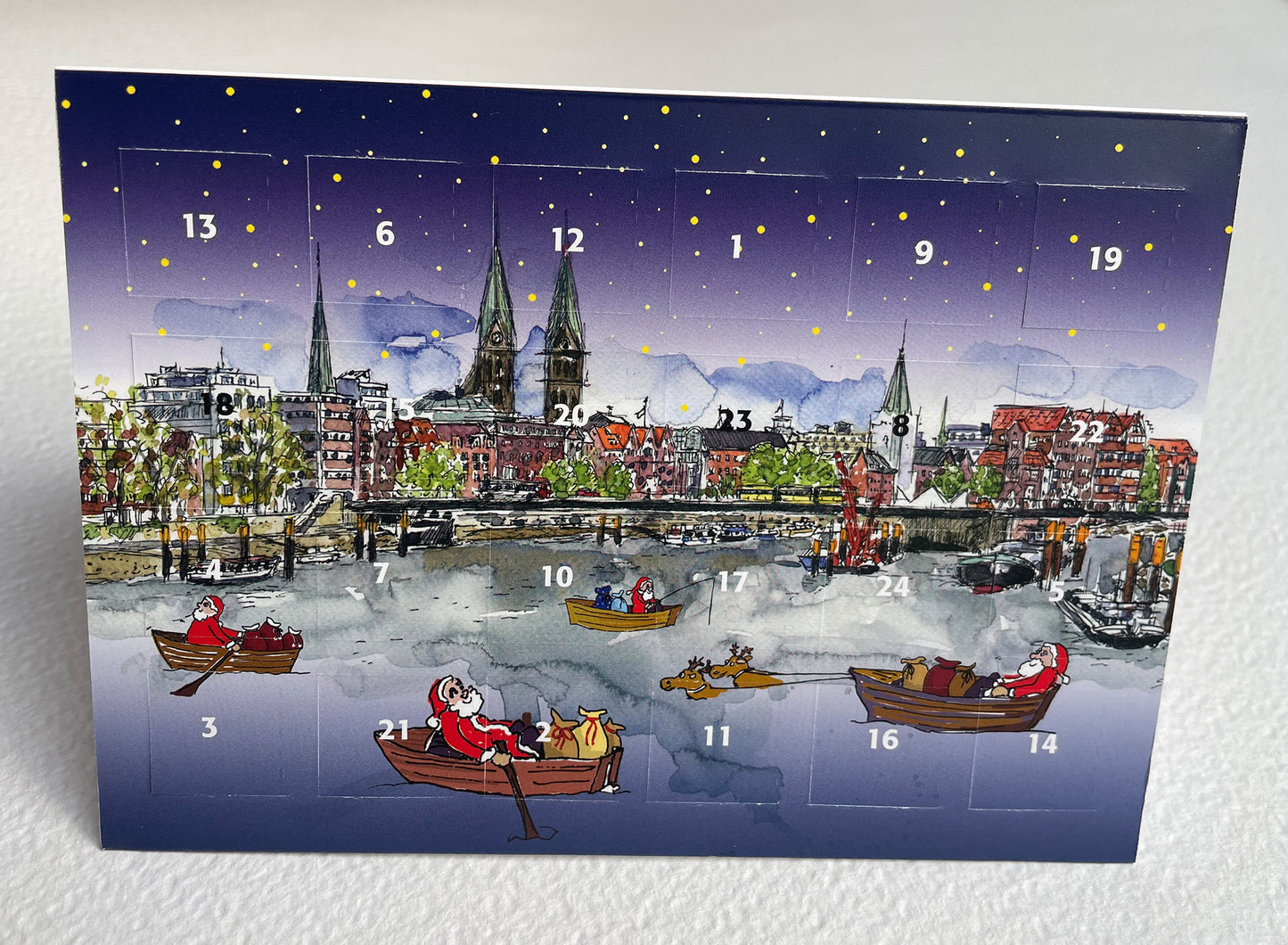 Adventskalender-Klappkarte Weser