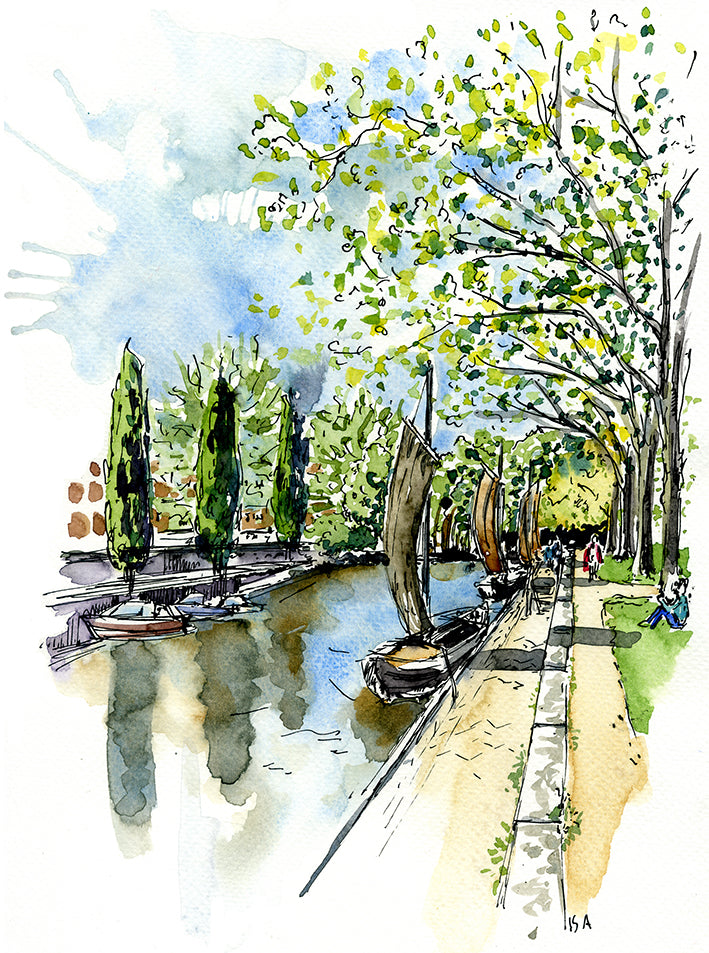 Postkarte Torfhafen Findorff