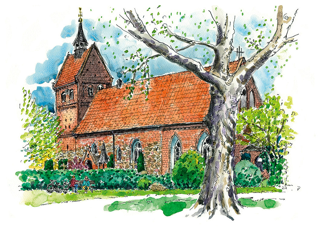 Postkarte Kirche Bad Zwischenahn