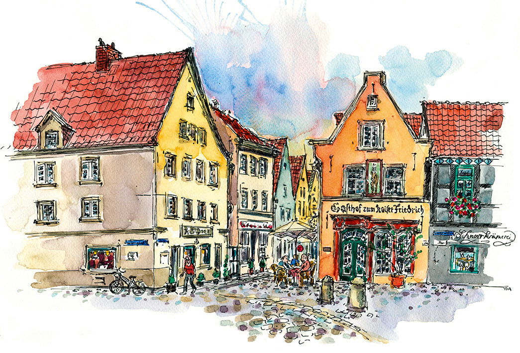 Postkarte Schnoor Bremen