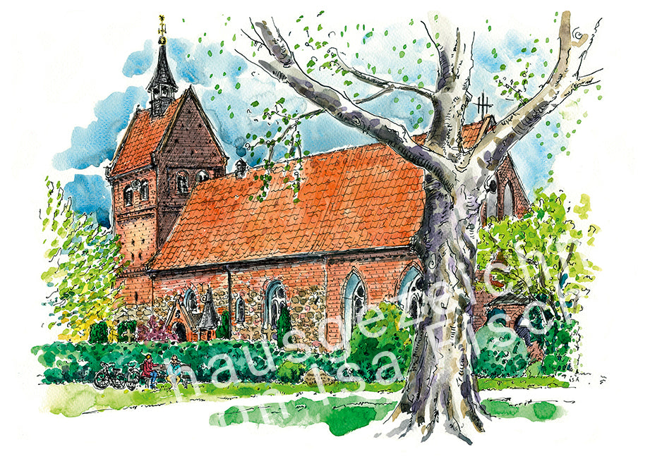 Originalzeichnung "Kirche Bad Zwischenahn"