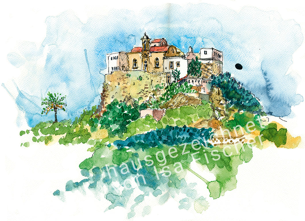 Originalzeichnung "Kloster Chrissoskalitissa"