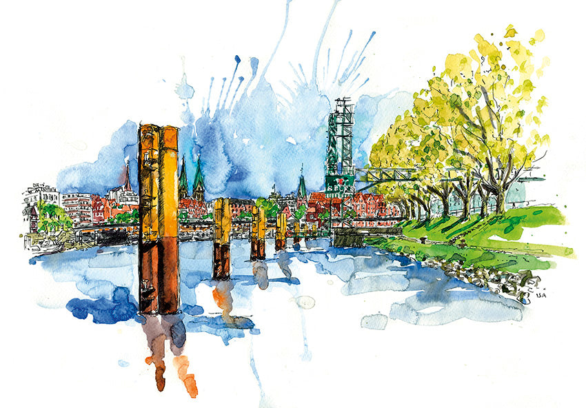 Postkarte Bremen an der Weser