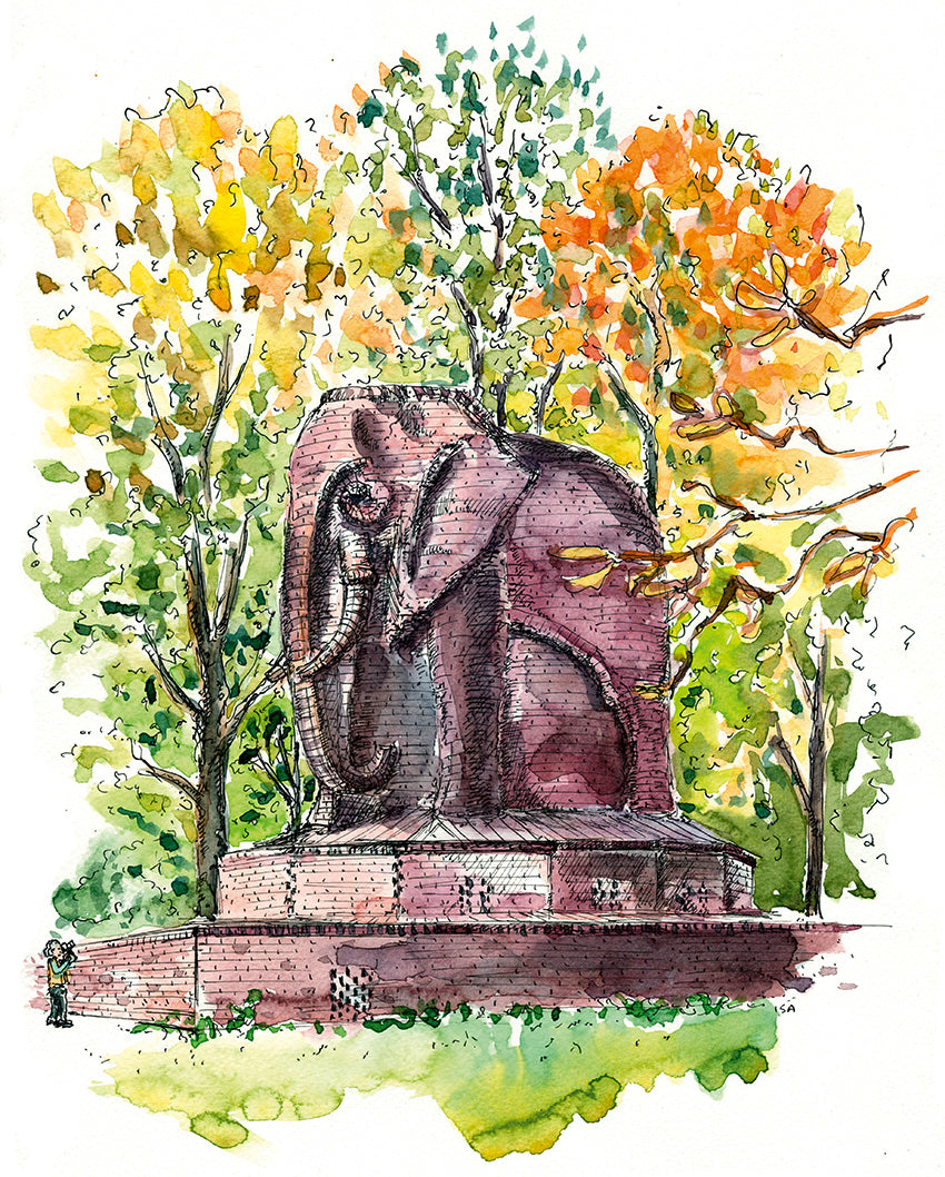 Postkarte Elefant
