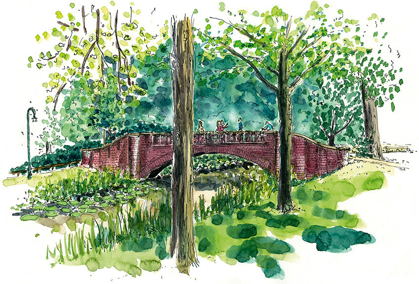 Postkarte Bürgerpark