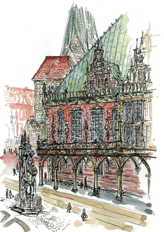 Postkarte Rathaus 1