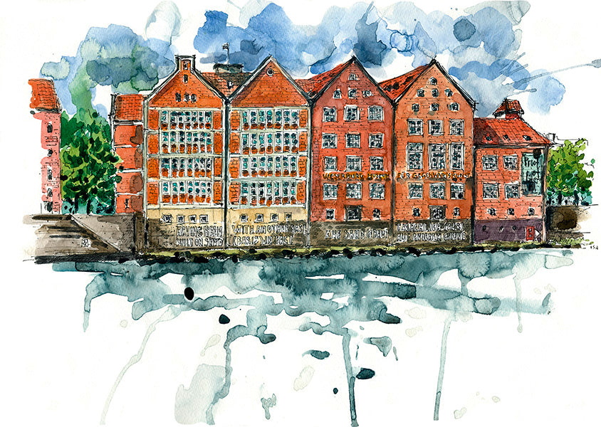 Postkarte Weserburg