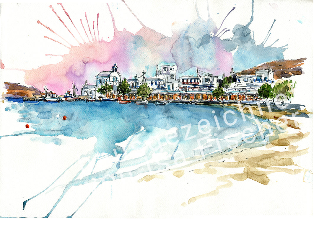 Originalzeichnung "Strand Pollonia"