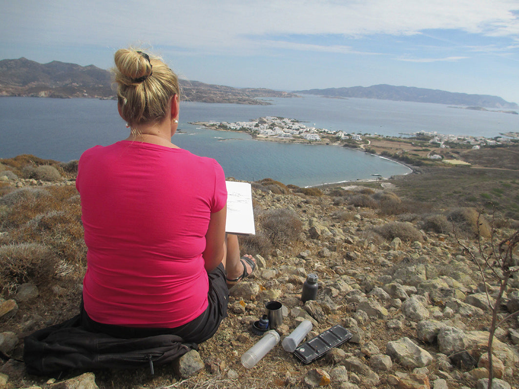 Originalzeichnung "Bucht von Pollonia"