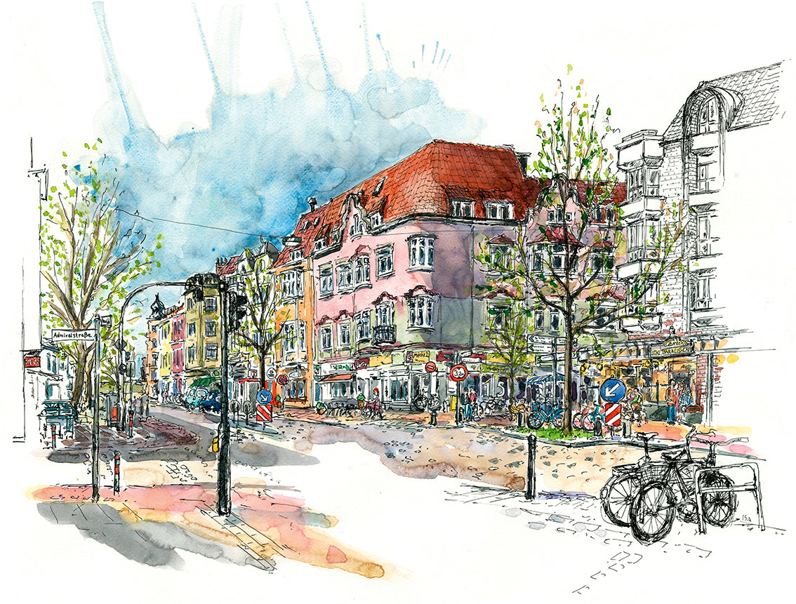 Postkarte Hemmstraße Findorff