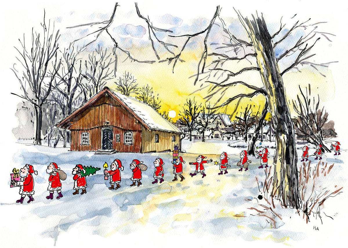 Postkarte Weihnachten im Bürgerpark