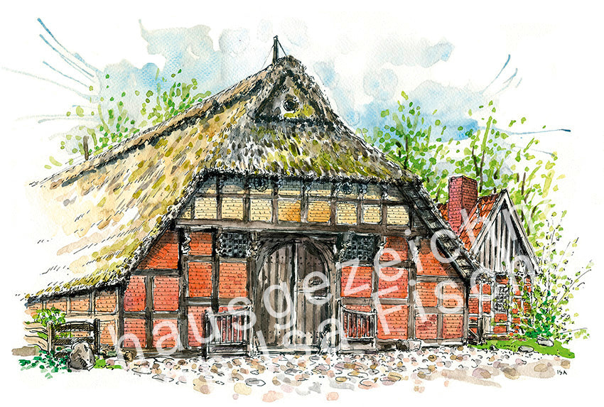 Originalzeichnung "Bauernhaus Bad Zwischenahn"