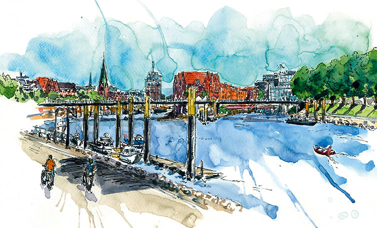 Postkarte Bgm-Smidt-Brücke