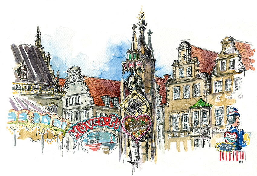 Postkarte Roland/Freimarkt
