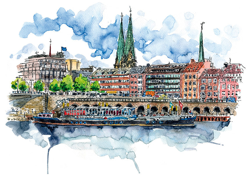 Postkarte Theaterschiff/Tiefer