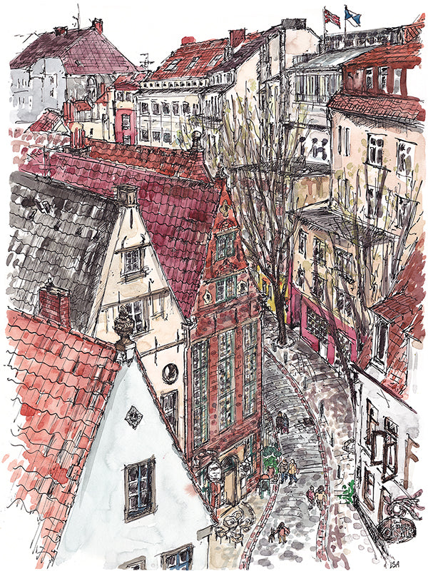 Postkarte Schnoor 2