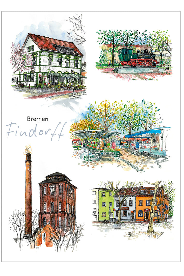 Postkarte Findorff